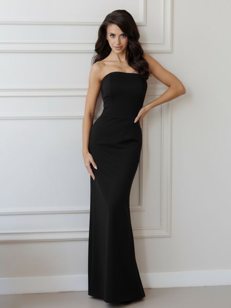 Liv maxi - black simple dress with corset top and back zipper