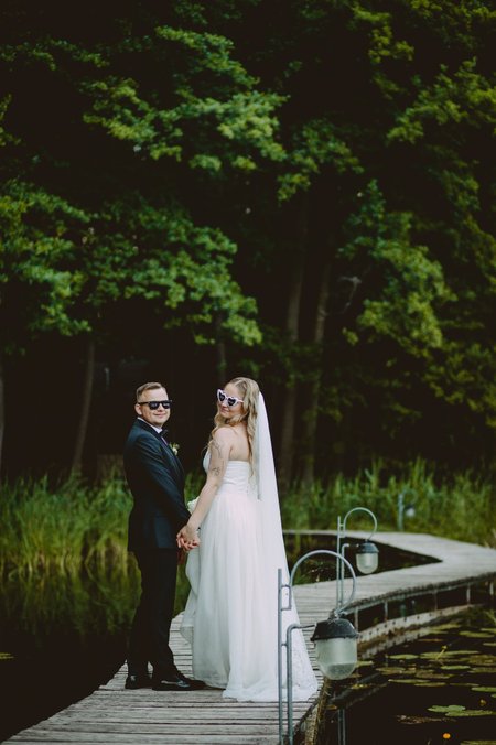 Bonnie - romantic chiffon gown with tie at the back