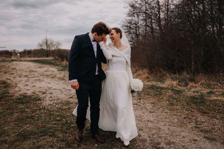 Bonnie - romantic chiffon gown with tie at the back