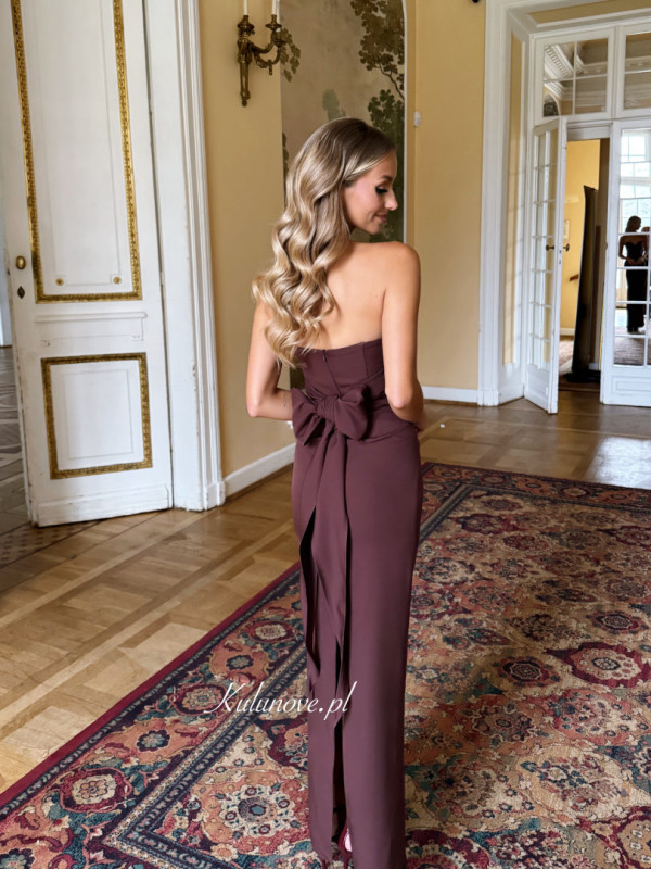 Darling - chocolate tied dress with corset top