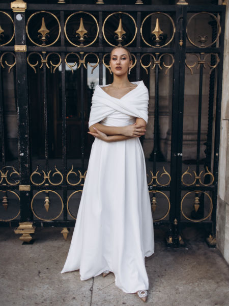 Chimney, wedding garment for ecru cross bride with extra sleeves