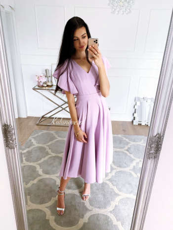 Isabella - heather colored midi dress