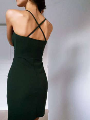 Ariana - fitted bottle dress in stretch fabric