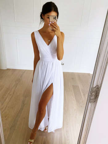 Molly - white simple wedding dress with strut
