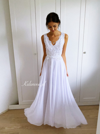 Grace - white wedding dress with embellished bodice