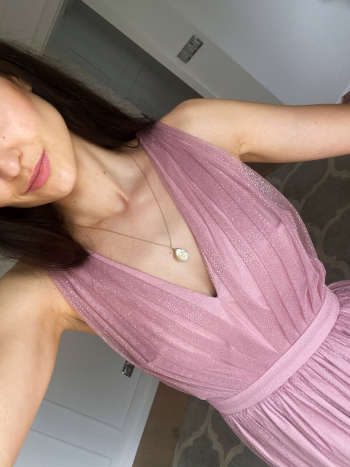 Paris midi dress with brocade in dirty pink