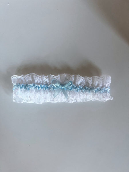 White garter for bride #7