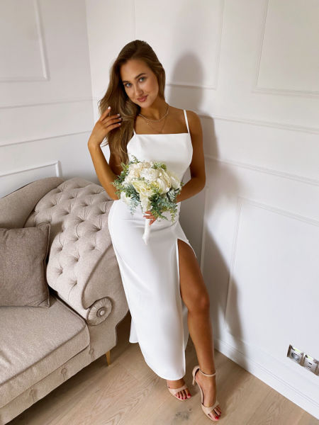 Barbie dress - simple classic dress in ecru color