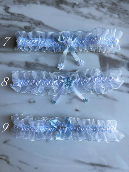 Blue lace wedding garter for the bride