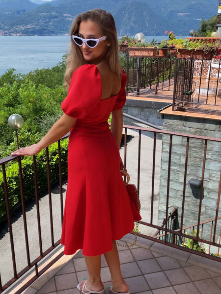 Positano - midi dress with buffet sleeves