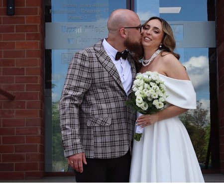 Abby - ecru wedding midi dress with dropped shoulders