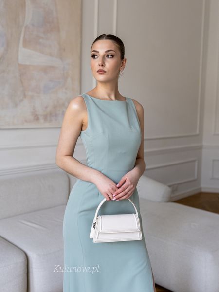 Virginia - stylish maxi dress with minimalist cut in mint color